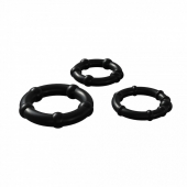 Набор из 3 черных эрекционных колец Babooom Ring Set - Adrien Lastic - в Норильске купить с доставкой
