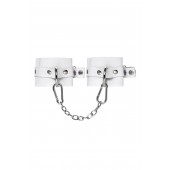 Белые мягкие кожаные наручники с люверсами - Pecado - купить с доставкой в Норильске