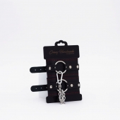 Черно-красные кожаные оковы - Crazy Handmade - купить с доставкой в Норильске