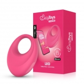Розовое интерактивное эрекционное виброкольцо Leo - Easy toys - в Норильске купить с доставкой