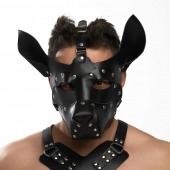 Черная кожаная маска «Собака» - Crazy Handmade - купить с доставкой в Норильске