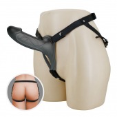 Черный полый мужской страпон London - 16,8 см. - Baile - купить с доставкой в Норильске