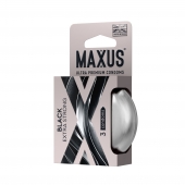 Черные утолщенные презервативы MAXUS Extra Strong с железным кейсом - 3 шт. - Maxus - купить с доставкой в Норильске