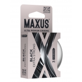 Черные утолщенные презервативы MAXUS Extra Strong с железным кейсом - 3 шт. - Maxus - купить с доставкой в Норильске