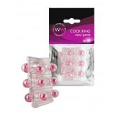 Прозрачная сквозная насадка на пенис с цветными шариками - Erowoman-Eroman - в Норильске купить с доставкой