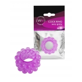 Лиловое эрекционное кольцо с 2 рядами стимулирующих шариков - Erowoman-Eroman - в Норильске купить с доставкой