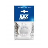 Эрекционное кольцо со стимулирующими шариками сверху и снизу - Sex Expert - в Норильске купить с доставкой