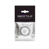 Эластичное эрекционное кольцо с длинными черными «ресничками» - Sextaz - в Норильске купить с доставкой