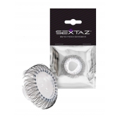 Эластичное эрекционное кольцо с длинными черными «ресничками» - Sextaz - в Норильске купить с доставкой