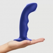 Синяя насадка-стимулятор Strap-On-Me Tapping Dildo Wave - Strap-on-me - купить с доставкой в Норильске
