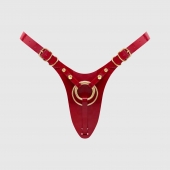 Красный пояс для фиксации насадок Strap-On-Me Leatherette Harness Fabulous - Strap-on-me - купить с доставкой в Норильске