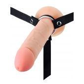 Мужской полый страпон на регулируемых ремешках - 22 см. - Sex Expert - купить с доставкой в Норильске
