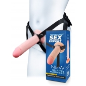 Мужской полый страпон на регулируемых ремешках - 22 см. - Sex Expert - купить с доставкой в Норильске