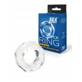 Прозрачное эрекционное кольцо в форме гайки - Sex Expert - в Норильске купить с доставкой