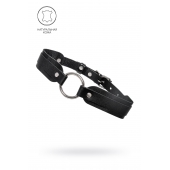 Черный кожаный чокер-ошейник со скруглёнными углами - Pecado - купить с доставкой в Норильске