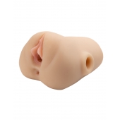 Телесный мастурбатор с вибрацией Double Pounder Vibrating Squeeze Stroker - Pipedream - в Норильске купить с доставкой