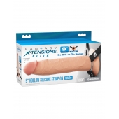Телесный пустотелый фаллопротез 9’’ Hollow Silicone Strap-On - 24,1 см. - Pipedream - купить с доставкой в Норильске