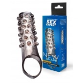 Дымчатая насадка на пенис с выпуклостями - 11 см. - Sex Expert - в Норильске купить с доставкой