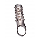 Дымчатая насадка на пенис с выпуклостями - 11 см. - Sex Expert - в Норильске купить с доставкой