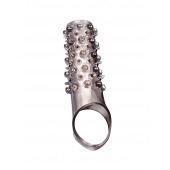 Дымчатая насадка на пенис с шипами и выпуклостями - 12 см. - Sex Expert - в Норильске купить с доставкой