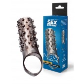 Дымчатая насадка на пенис с шипами и выпуклостями - 12,5 см. - Sex Expert - в Норильске купить с доставкой
