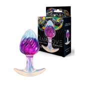 Лиловая анальная пробка - 9 см. - AnaLove