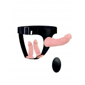 Женский страпон с 3 насадками и вибрацией - Erowoman-Eroman - купить с доставкой в Норильске