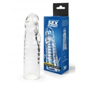 Прозрачная закрытая насадка на член - 15 см. - Sex Expert - в Норильске купить с доставкой