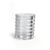 Прозрачная сквозная насадка на пенис с ребрышками - Sex Expert - в Норильске купить с доставкой