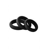 Набор из 3 черных эрекционных колец Smooth Silicone Cockring Pack - Dream Toys - в Норильске купить с доставкой