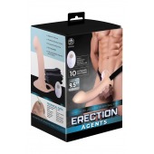 Телесный полый страпон с вибрацией Erection Agents - 24,1 см. - NMC - купить с доставкой в Норильске