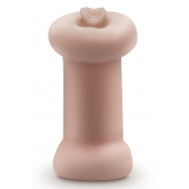 Телесный люминесцентный двусторонний мастурбатор Tasha - Blush Novelties - в Норильске купить с доставкой