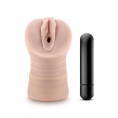 Телесный мастурбатор-вагина Ayumi с вибрацией - Blush Novelties - в Норильске купить с доставкой