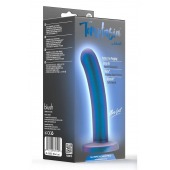 Синяя насадка с гладкой поверхностью Surrender 5.75 Inch Intermediate Pegging Dildo - 14,6 см. - Blush Novelties - купить с доставкой в Норильске