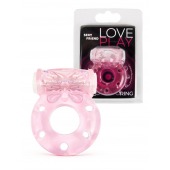 Розовое эрекционное виброкольцо с бабочкой - 1137 - в Норильске купить с доставкой