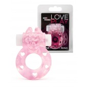 Розовое эрекционное виброкольцо в форме зайчика - 1137 - в Норильске купить с доставкой