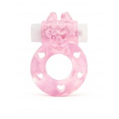 Розовое эрекционное виброкольцо в форме зайчика - 1137 - в Норильске купить с доставкой