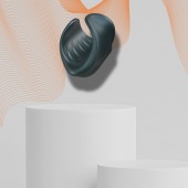 Серый сквозной мастурбатор с вибрацией Manwan Starter - Manwan - в Норильске купить с доставкой