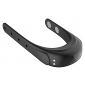 Черное эрекционное виброкольцо на ремешках - Boys of Toys - в Норильске купить с доставкой