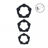 Набор из 3 эрекционных колец Beaded Silicone Cockring Set - Shots Media BV - в Норильске купить с доставкой