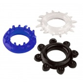 Набор из 3 эрекционных колец разного цвета и рельефа - Boys of Toys - в Норильске купить с доставкой