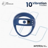 Синее интерактивное эрекционное виброкольцо Rank - Intoyou - в Норильске купить с доставкой