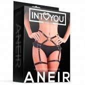 Черные стрепы на бёдра Aneir - Intoyou - купить с доставкой в Норильске