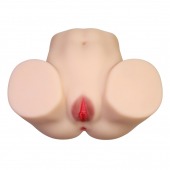 Телесный мастурбатор с 2 любовными отверстиями Olivia - Baile - в Норильске купить с доставкой