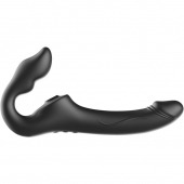 Черный безремневой страпон с 3 моторами - Ibiza - купить с доставкой в Норильске