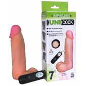 Фаллическая насадка Харнесс UNICOCK 7  с вибрацией - 19 см. - LOVETOY (А-Полимер) - купить с доставкой в Норильске