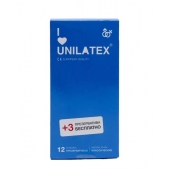 Классические презервативы Unilatex Natural Plain - 12 шт. + 3 шт. в подарок - Unilatex - купить с доставкой в Норильске