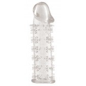 Гелевая прозрачная насадка с шипами - 12 см. - Toyfa Basic - в Норильске купить с доставкой