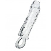 Прозрачная насадка с петлёй для фиксации - 14 см. - ToyFa - в Норильске купить с доставкой