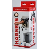 Насадка-фаллоимитатор на кожаных трусиках Harness Ultra Realistic 7  - 18 см. - LOVETOY (А-Полимер) - купить с доставкой в Норильске